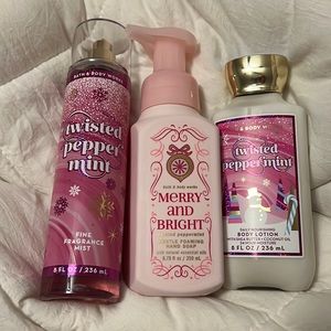 Bath and Body Works NWT Twisted Peppermint Set